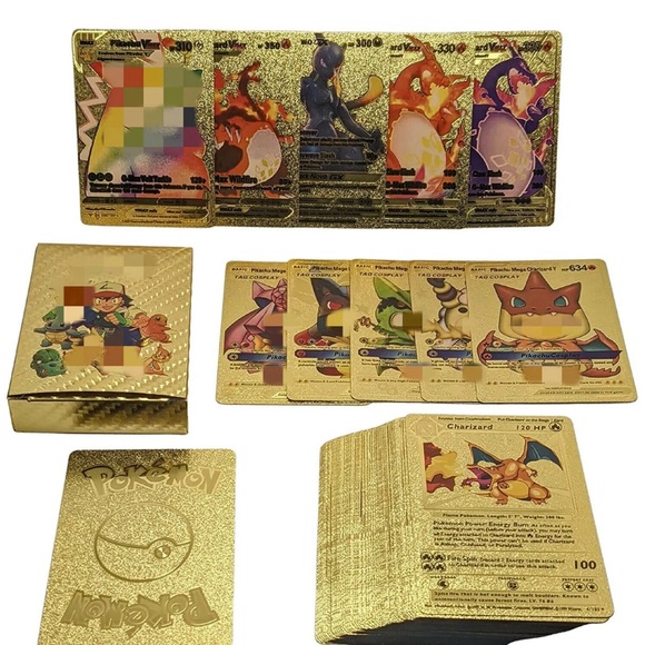 110 Pokemon gold foil Card Pack Vmax Rare GX Gold Card Brand New Factory Rare - Picture 5 of 16